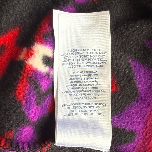 Chaps Sport Womens Sleeveless Fleece Vest Tribal Pattern Black Multicolor XL - Picture 6 of 6